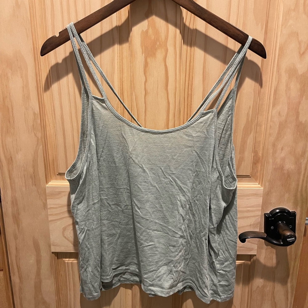 ALO Yoga Light Green/Gray Tank Top